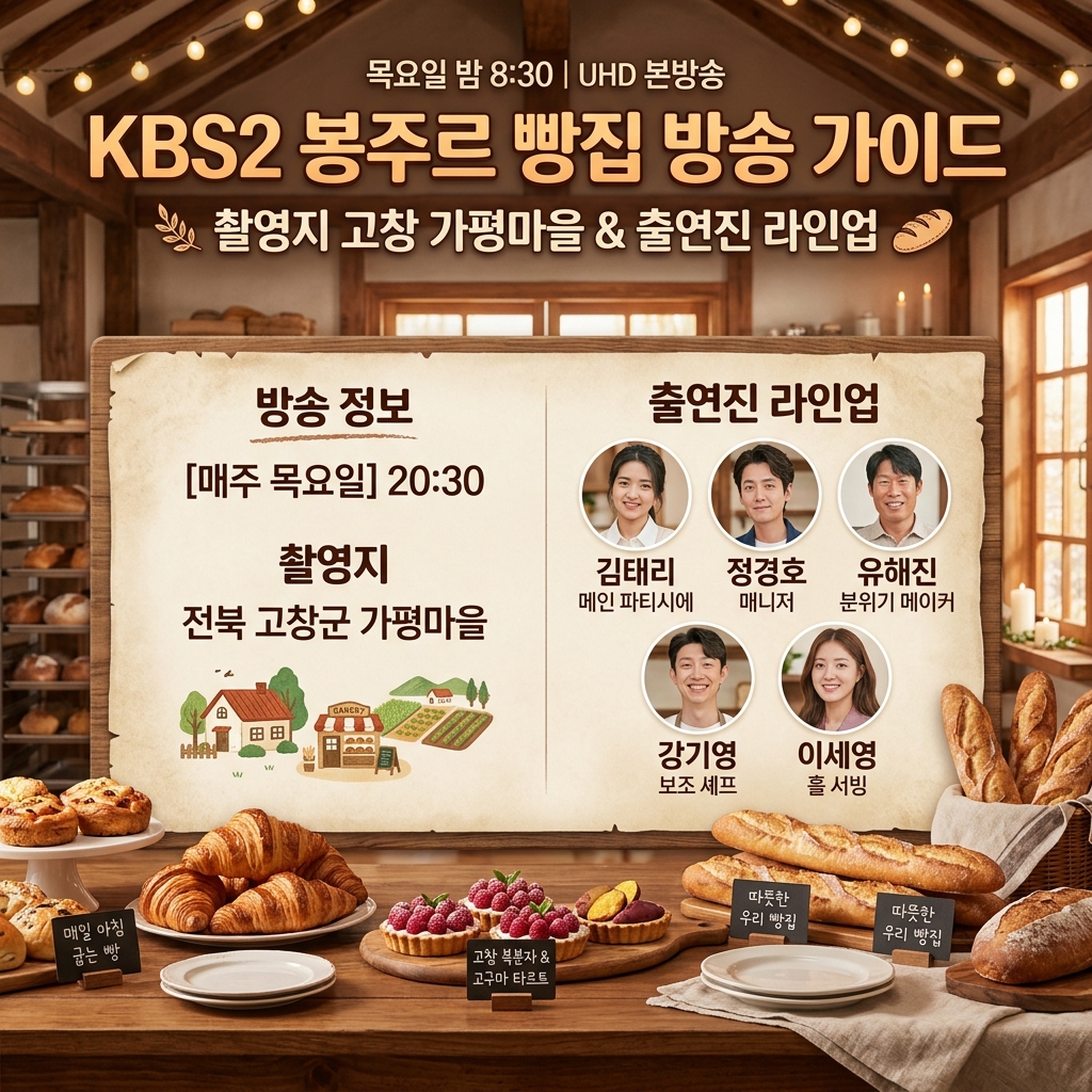 KBS2 봉주르 빵집 촬영지 가이드 커버 이미지