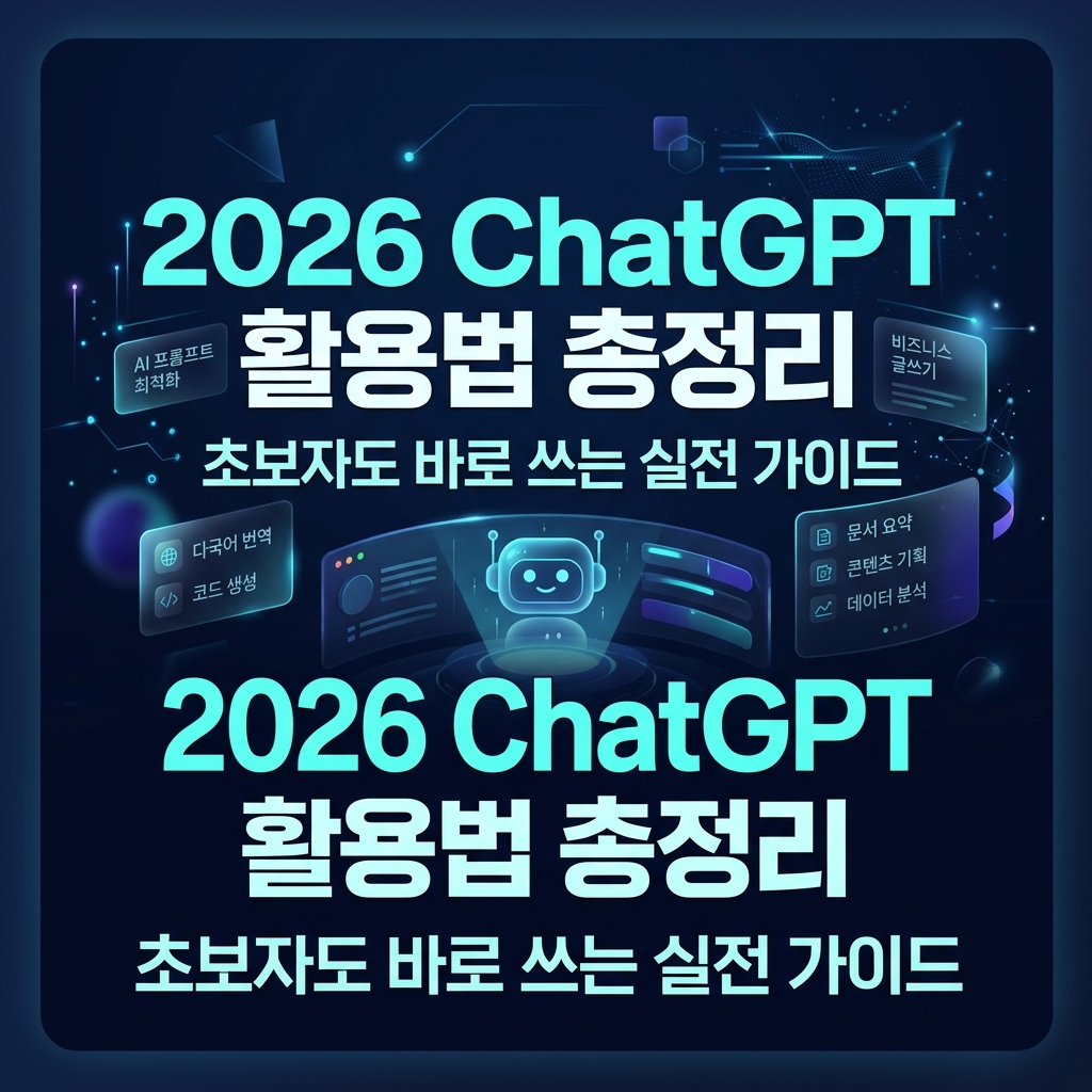[2026 최신] ChatGPT 활용법 총정리 메인 커버 그래픽