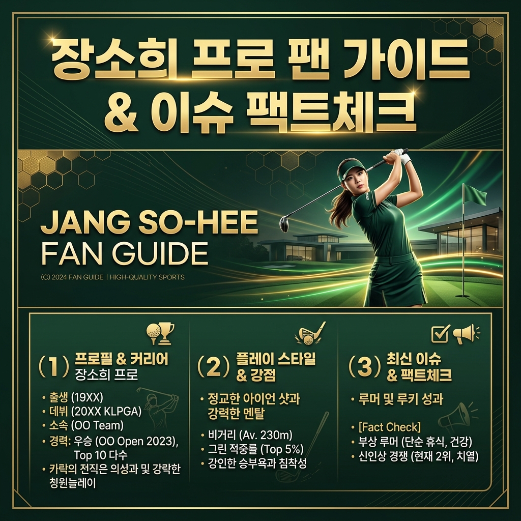 장소희 프로 팬 가이드 및 팩트체크 카드뉴스