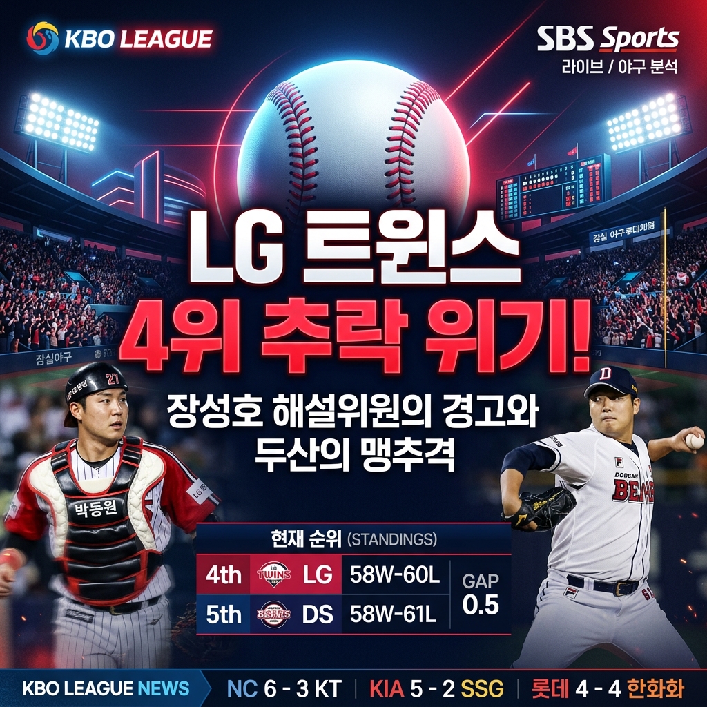 LG 트윈스 4위 추락 위기 분석 커버 이미지