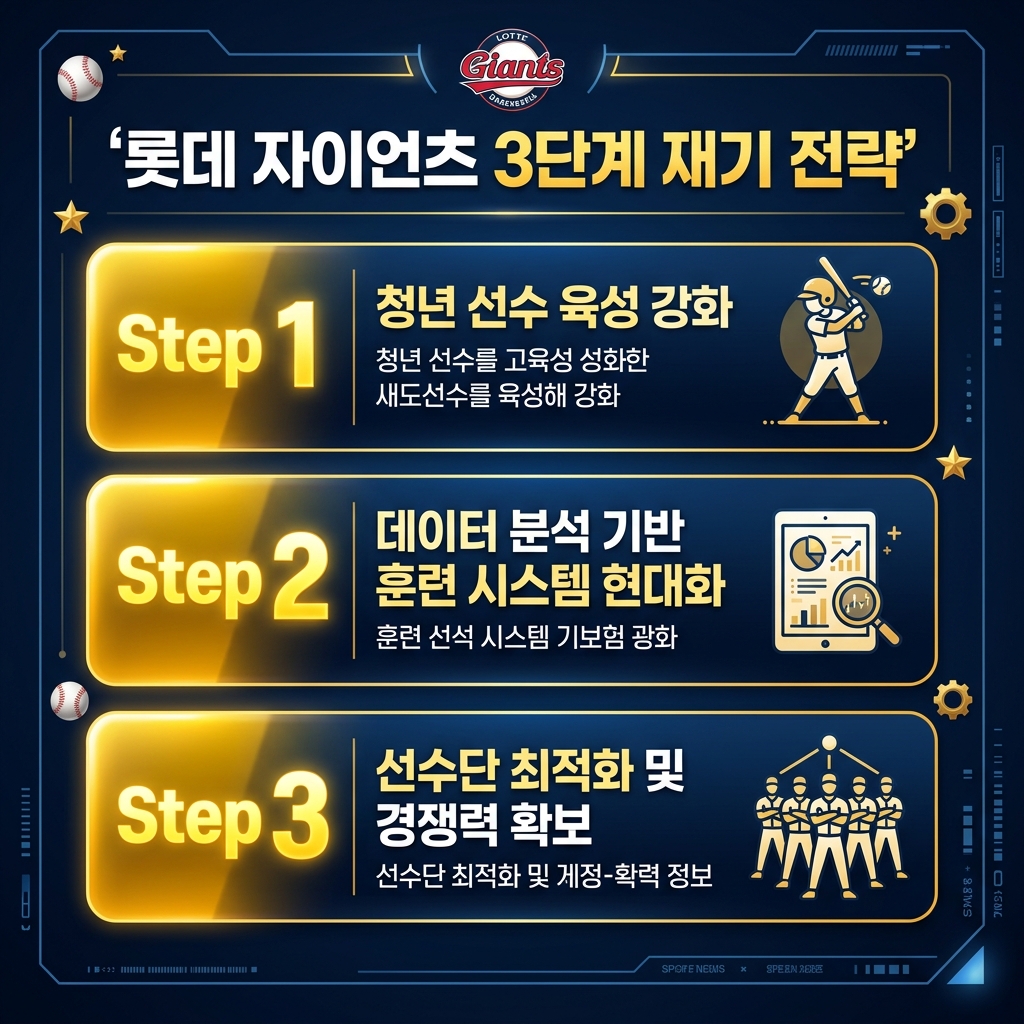 롯데 자이언츠 3단계 재기 전략 카드뉴스