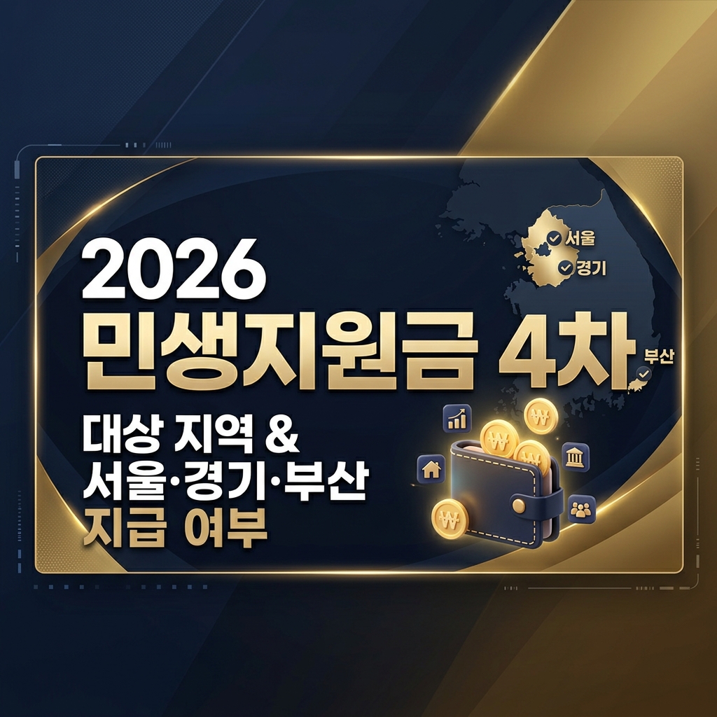 2026 민생지원금 4차 대상 지역 완벽 정리 커버 이미지