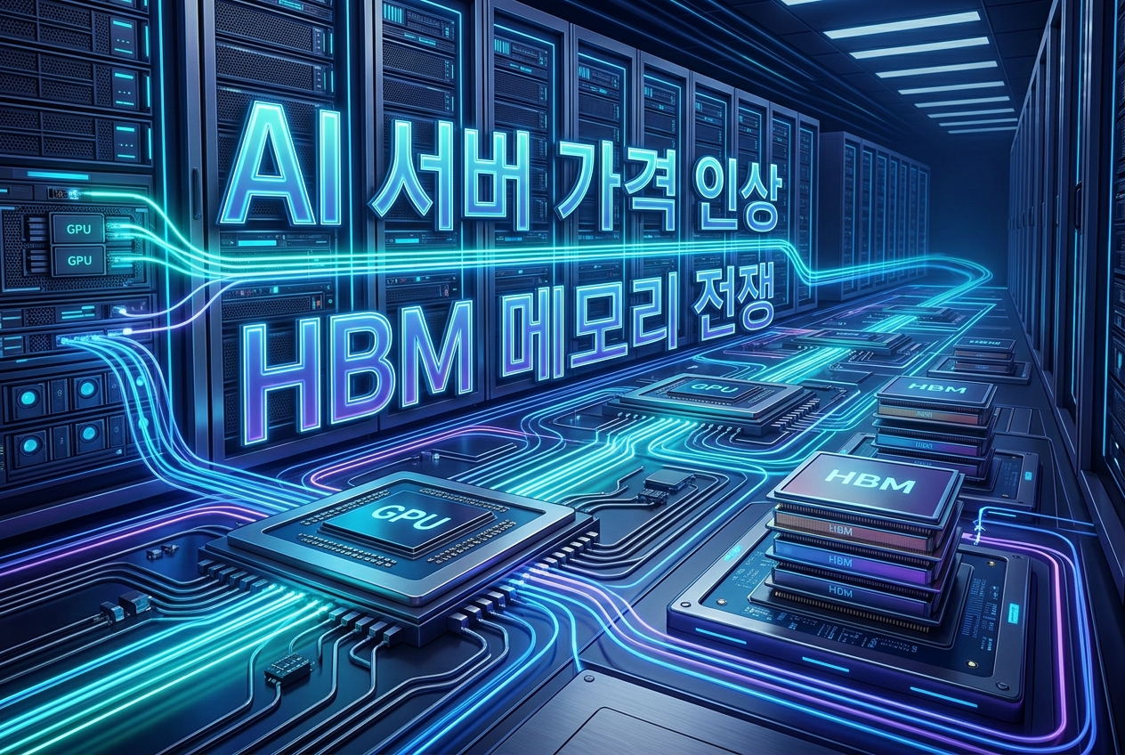 엔비디아 AI 서버 가격 인상과 HBM 메모리 반도체 전쟁 대표 이미지